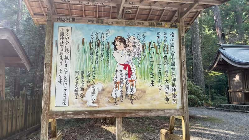 小國神社のだいこくさまの看板